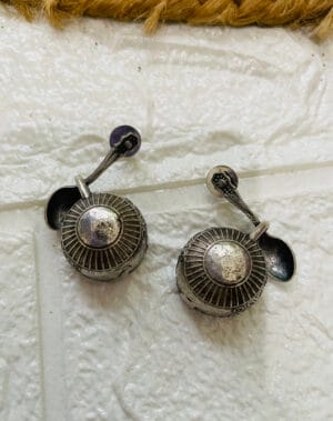 brass-silver-replica-tea-cup-spoon-shape-earring