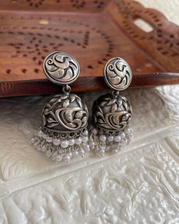 brass-silver-replica-jhumka-3 brass-silver-replica-jhumka-3