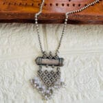 brass-silver-replica-necklace-set-with-earrings