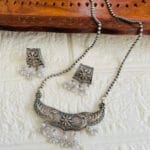 brass-silver-replica-necklace-set-with-earrings