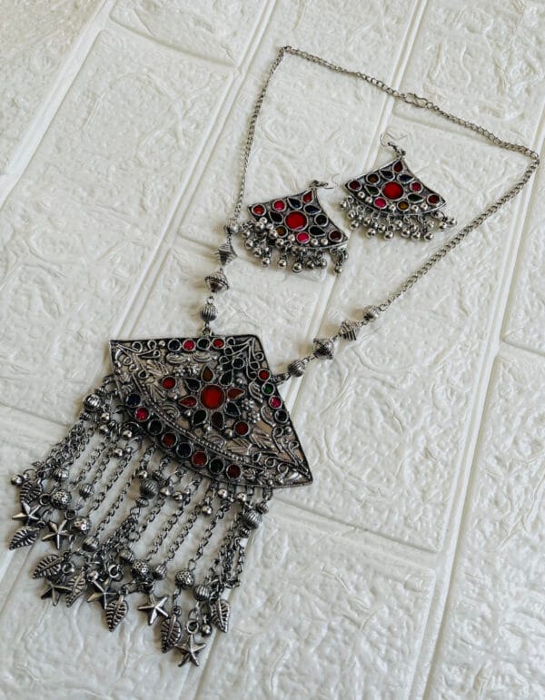 oxidised-Silver-afgani-necklace