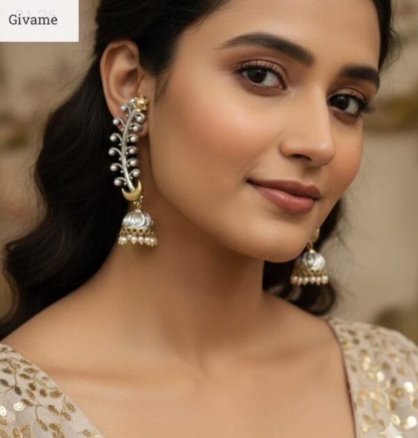 dual-tone-brass-replica-jhumka