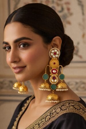 royal-brass-gold-plated-kashmiri-earring royal-brass-gold-plated-kashmiri-earring