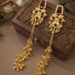 royal-brass-gold-plated-kashmiri-long-earring-red