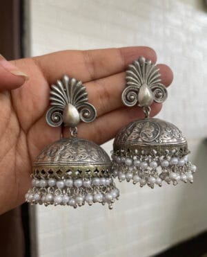 brass-silver-replica-jhumka-7-1 brass-silver-replica-jhumka-7-1