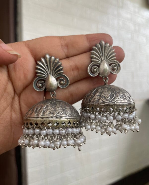 brass-silver-replica-jhumka-7-1 brass-silver-replica-jhumka-7-1