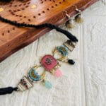 brass-silver-replica-necklace-set-with-earrings-18