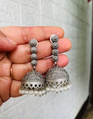 brass-silver-replica-jhumka-10