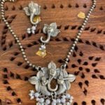 Brass Silver Replica Necklace Set With Earrings brass-silver-replica-necklace-set-with-earrings-22
