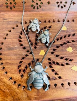 brass-silver-replica-necklace-set-with-earrings-24 brass-silver-replica-necklace-set-with-earrings-24