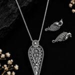 brass-silver-replica-necklace-set-with-earrings-27