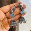 german-silver-jhumka-with-monalisa-stone-sky